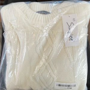 Brand Simplee cable knit wool sweater